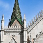 Il suggestivo campanile della Chiesa dei S. Pietro e Paolo a Trento