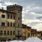 Palazzi di Piazza Grande, Arezzo mentre arriva il temporale
