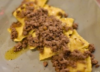 Tortelli di patate al ragù bianco di Chianina, Ristorante Tortello Divino, Arezzo