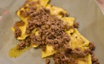 Tortelli di patate al ragù bianco di Chianina, Ristorante Tortello Divino, Arezzo