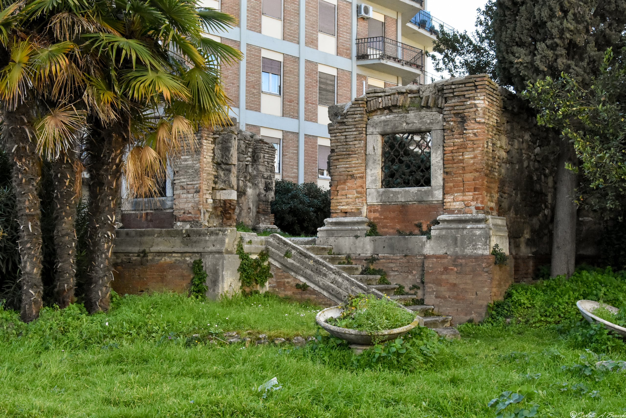 Le rovine della Chiesa di Sant'Andrea, distrutta dai bombardamenti che colpirono Terni durante la II Guerra mondiale